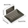 thumbnail image 3 of Xihbxyly Dish Storage Rack Durable Metal Colander Soap Box Wall Mounted Perforated Home Bathroom High-end Drainage Soap Storage Rack Toilet Bathroom Storage Box Stainless Steel, 3 of 7