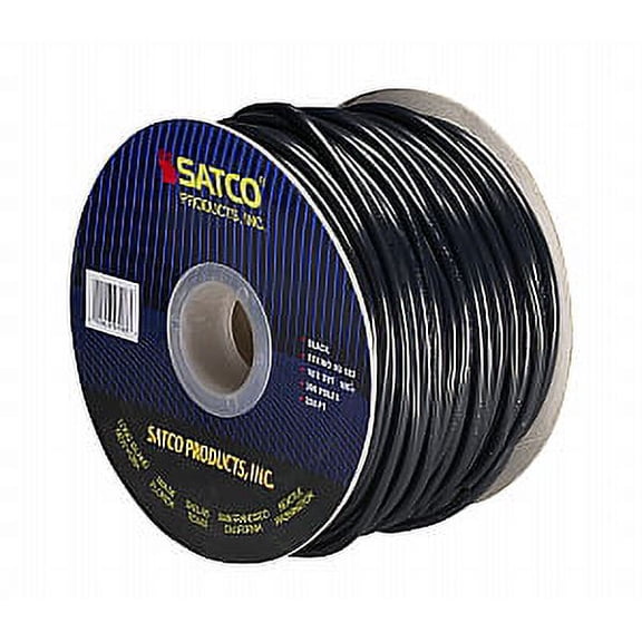 Satco 18/2 SVT 105 Degree C Pulley Cord 250 Ft Spool Black