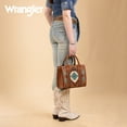 thumbnail image 4 of Wrangler Aztec Tote Bag for Women Boho Satchel Purses and Handbags, Brown, 4 of 7