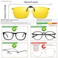 thumbnail image 2 of Gafas de Sol Clip-On Polarizadas, Lentes Amarillas Anti-Luz Azul, Diseño Abatible, para Gafas Graduadas, 2 of 4