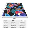 thumbnail image 3 of Fotbe Tropical Palm Leaves Manta de Franela Acolchonada con Estampado, Súper Suave y Esponjosa, Extra Grande para Sofá, Cama, Uso Todo el Año-80"x60", 3 of 7
