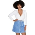 thumbnail image 2 of American Apparel Women Cotton Spandex Julliard Long Sleeve Top, White, Small, 2 of 7