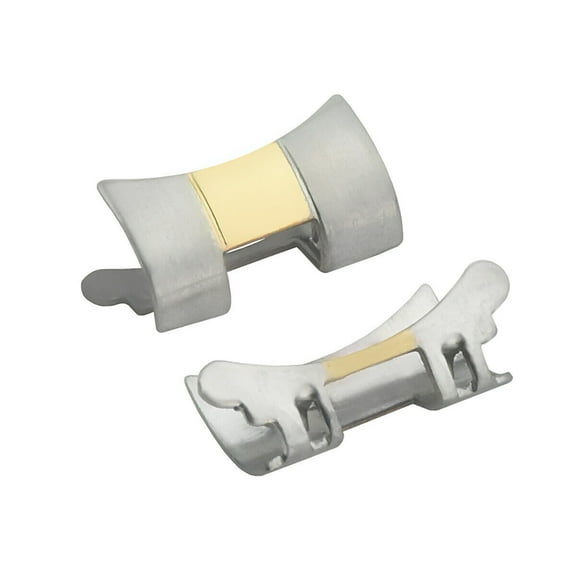 2 ENDPIECE LINK FOR OYSTER WATCH BAND ROLEX DATE DATEJUST 6700 6917 13MM TWO TONE