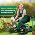 thumbnail image 3 of Asiento de jardín Baotree con ruedas, taburete giratorio 360° con almacenamiento, 3 of 7