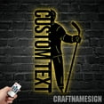 thumbnail image 3 of Craftnamesign Custom Girl Hockey Metal Wall Art LED Light, Custom Hockey Player Name Sign, 3 of 5