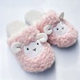 thumbnail image 4 of Qingpeng Ladies Closed Toe Open Back Plush Slippers Soft Cozy House Shoes Comfortable Indoor Footwear with Playful Sheep Design for Home, 4 of 8