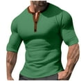 thumbnail image 1 of T-Shirts pour Hommes en Coton, T-Shirt à Manches Courtes Col Rond, 1 of 5