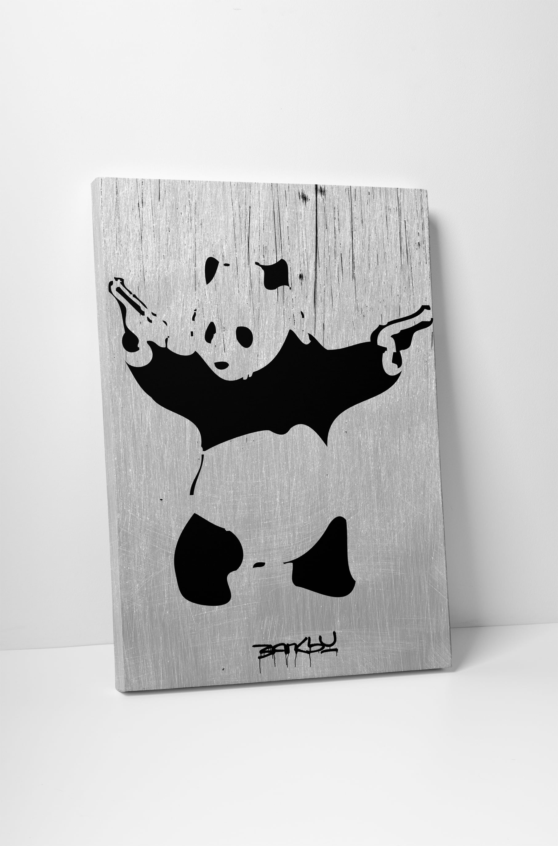 Guns Panda Banksy Single Canvas Wall Art Picture Print i 