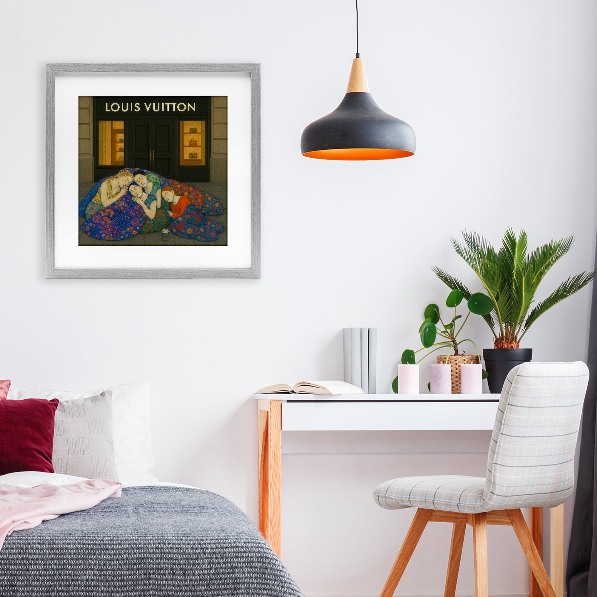 Stupell Industries Iconic Style Fashion Shop Gray Framed Print Under Glass, design by Grotto Studios