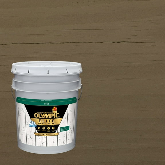 Olympic Elite 5 Gallons SC-1036 Granite Solid Advanced Exterior Stain and Sealer in One