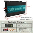 thumbnail image 2 of WZRELB RBP300012 3000W 12V 110~120V Pure Sine Wave Solar Power Inverter DC to AC System, 2 of 8