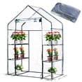 thumbnail image 1 of Cubierta de repuesto para invernadero con puerta enrollable con cremallera, 28,7 x 56,3 x 76,8 pulgadas, cubierta de invernadero de PVC para jardinería, plantas, protección contra heladas, a prueba de, 1 of 6