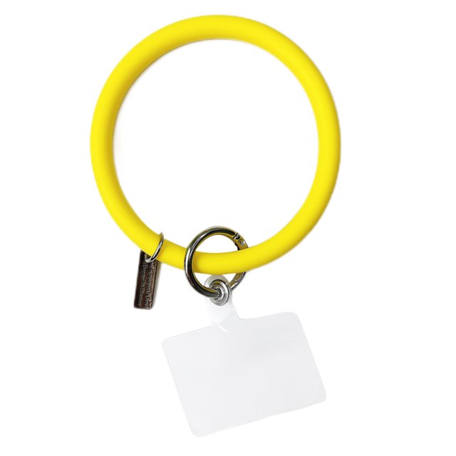 Key Ring Flexible Soft Silicone Round Wristbands Key Chain for Men Women
