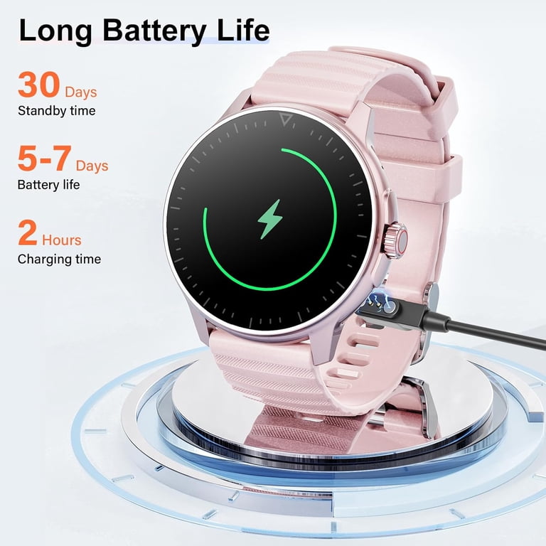 Ladies Waterproof Smartwatch, 1.39-Inch HD Touch Screen  display picture 2
