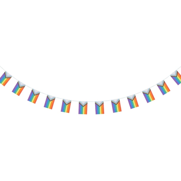 Bandera de cuerda del orgullo LGBT, decoración de pancarta, fiesta, desfile, progreso, bandera del orgullo