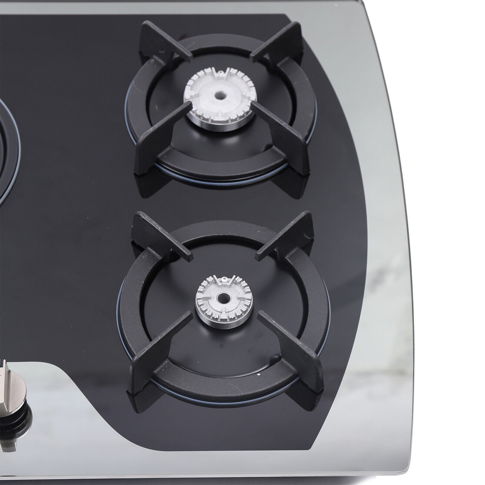 Miumaeov 35.4'' 5 Burner Gas Stove Built-in Gas Cooktop LPG/NG Gas Cooktop Stainless Steel Gas Hob Stovetop