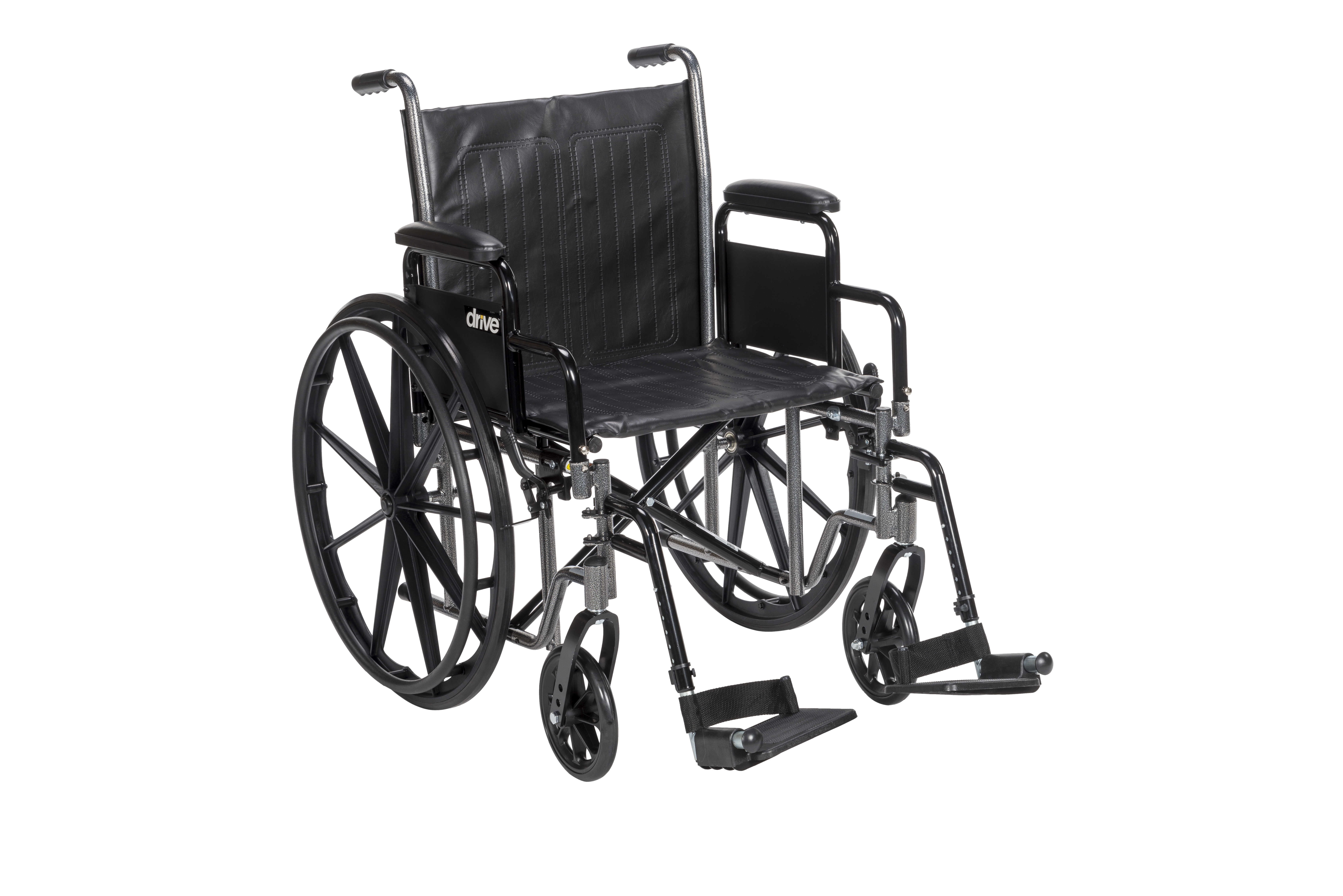 車椅子　Drive Medical BLS16FBD-ELR Drive Medical bls16fbd-elr Blue Streak Wheelchair with Flip