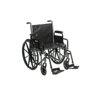 Drive Medical Silver Sport 2 Wheelchair, Detachable Desk Arms, Swing away Footrests, 16" Seat