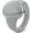 Gray & Silver, variant on Silicone Wedding Ring for Women - Soft Rubber Wedding Band Replacement - Oversized Diamond Pear Metal Framed Collection