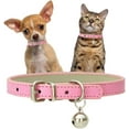 thumbnail image 5 of Dog Collar with Bell,Soft Pu Leather Dog Collar with Bell Adjustable Buckle for XXS Extra Small Medium Tiny Male Boys Pets Puppy Kitten Chihuahua, 5 of 6