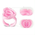 thumbnail image 2 of 100 Pcs Anneaux de Colle Gobelets Intelligents Support de Colle pour Cils Gobelets de Colle Cœur Anneaux de Colle pour Cils Gobelets Fanning Blossom pour Extensions de Cils, 2 of 5