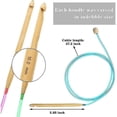 thumbnail image 2 of 23 Pieces Tunisian Crochet Hooks Set With Bead Carbonized Bamboo Hook-rx, 2 of 5