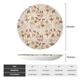thumbnail image 2 of Balery Dancing Cowboy Skeleton Print Bone China Decorative Plate Ceramic Dinner Plates Art Crafts with Display Stand-8in, 2 of 6