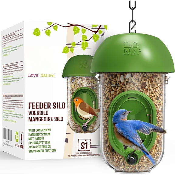Bird Feeders for Outdoors, Tube Feeder Weatherproof with Multiple Methods, Bird Feeding Si for Outside, 1 Port
