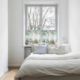 thumbnail image 4 of Fall Pumpkin Tier Curtains, Thanksgiving Watercolor Green Eucalyptus Leaf Rod Pocket Kitchen Tier Curtains 2 Panels, Farmhouse Small Window Treatment Tiers for Bathroom Cafe, 27.5x36, 4 of 5