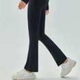thumbnail image 2 of Pantalones de yoga para mujer Leggings acampanados Pantalones acampanados Leggings acampanados para mujer con control de barriga Cintura cruzada y pierna ancha, 2 of 6