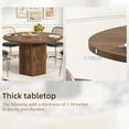 thumbnail image 2 of 47 Inch Round Dining Table for 4, Circle Kitchen Table with Storage Shelf for Living Room, Walnut, 2 of 6