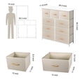 thumbnail image 5 of Bigroof Dresser for Bedroom with 9 Drawers, Clothes Drawer Fabric Closet Organizer, Cloth Dresser with Metal Frame and Wood Tabletop Chest Storage Tower for Closet, Nursery, Living Room, Entryway, 5 of 7