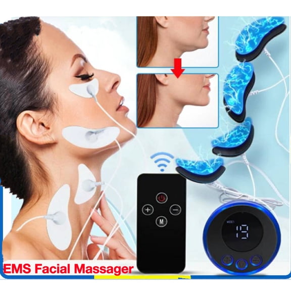 CAMOTUSE EMS Facial Muscle Stimulator for Face Contouring - Body Electrode Massager for Skin Lifting & Toning