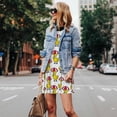 thumbnail image 4 of Yiaed Rubber Duck Chicken Bird Print Women's Sleeveless Dress, Loose Fit Summer Dress, Casual Sleeveless Dress for Women, 4 of 7