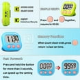 thumbnail image 3 of Kitchen Timer,[4 Pack] Digital Kitchen Timer Big Digits,Loud Alarm,Magnetic Backing,Stand,for Cooking Baking, 3 of 8