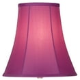 thumbnail image 3 of 360 Lighting Bohemian Country Cottage Accent Table Lamp 21" High Orchid Stacked Glass Off White Bell Shade for Bedroom Living Room Bedside Nightstand, 3 of 7