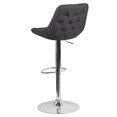 thumbnail image 4 of Flash Furniture Contemporain Tissu Gris Foncé Hauteur Réglable Tabouret de Bar avec Base Chromée, 4 of 8