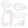 thumbnail image 1 of 6 Pcs Règle Courbe Multi-Fonction Plastique Variable Outil de Couture Étanchéité Vêtements, 1 of 8