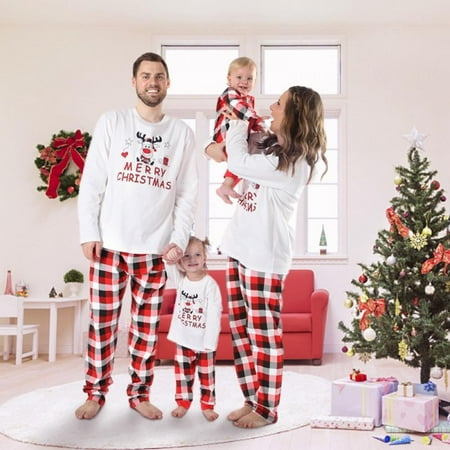 

Xinhuaya Family Jammies Matching Set Christmas Pajamas Cotton 2 Piece PJs Set for Adult Kids and Baby Holiday Sleepwear
