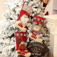 thumbnail image 3 of 3pcs Christmas Stockings Christmas Stocking Bag Hanging Christmas Stockings Large Xmas Gift Bag Hanging Christmas Stockings with Santa Claus Reindeer, 3 of 5