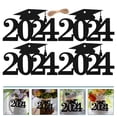 thumbnail image 3 of 1 Juego de etiquetas recortadas de graduación 2024, etiquetas recortadas de papel 2024 para decoraciones de fiesta de graduación de jarrón, 3 of 6