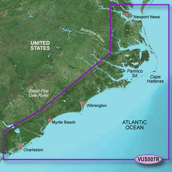 Garmin BlueChart® g3 Vision® HD - VUS007R - Norfolk - Charleston - microSD™/SD™