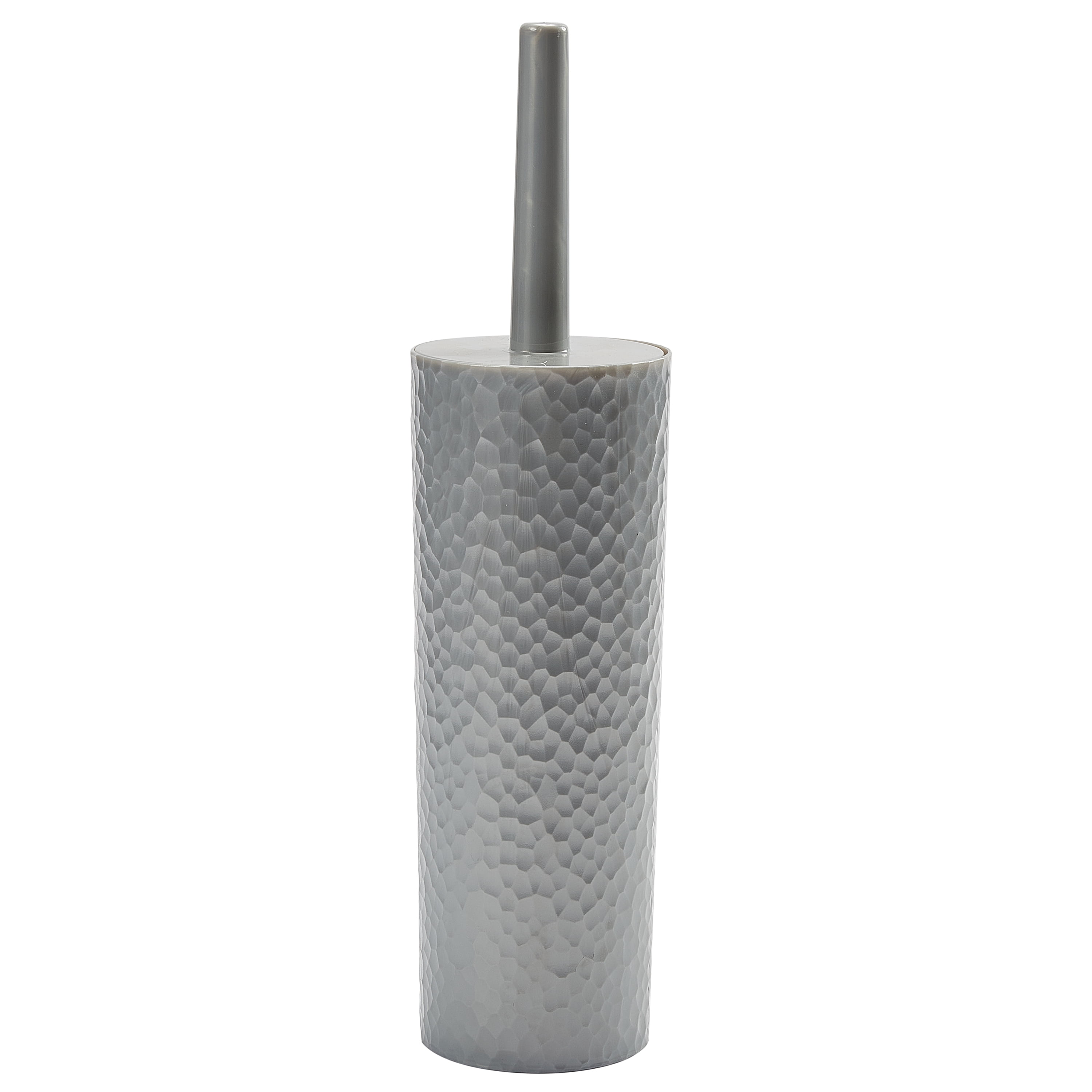 Bath Bliss Hammered Texture Toilet Brush in Silver