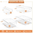 thumbnail image 3 of Sorbus 10 Pack Clear Plastic Storage Bins, Clear Organizer Bins with Handle for Kitchen, Pantry, Cabinet, Refrigerator, Craft, Toys, Clothes, Closet, Under Sink, Bathroom Organizers and Storage, 3 of 7
