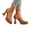 Khaki, variant on Women's Suede Platform Heeled Sandals with Ankle Strap Closed Toe Dress Pumps Comfortable Non Slip Wedding Shoes Brown Size 7