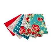 The Pioneer Woman 21" x 18" Vintage Floral Fat Quarter Cotton Precut Bundle Multi-color, 6 Pieces