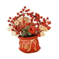 thumbnail image 5 of Fancyes Chinese New Year Feng Shui Blessing Bag Vase Decor Blessed Bag Statue Table Decoration for Restaurant Home Party Housewarming B, 5 of 8