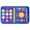 thumbnail image 1 of Tablero sensorial de fieltro Montessori para actividades preescolares. Azul, 1 of 9