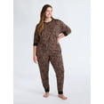 thumbnail image 2 of Joyspun Women's Cozy Lounge Collection Hacci Knit Long Sleeve Top and Joggers Pajama Set, Sizes XS-3X, 2 of 4