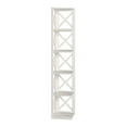 thumbnail image 3 of Weston Home Rebecca Wood 5-Shelf Corner Bookcase, White, 3 of 5